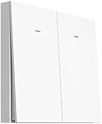 Intelligent Broadlink intelligent wall switch, unique direct wire switch, no neutral or required capacitor, push button, compatible with Alexa, Google Home and Yftt, requires a hub (2 gangs, white).. DIAYTAR NIGERIA: Your one-stop e-commerce destination with affordable prices and nationwide delivery in 5-8 days.