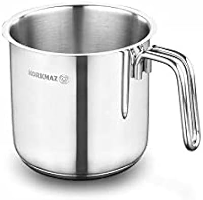 Korkmaz Perla milk fryer, 14x14 cm, 2.0 l, silver, a1649.. DIAYTAR NIGERIA delivers happiness in 5-8 days with our affordable and diverse product range.