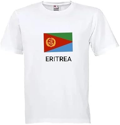 Eritrea t-shirt with the country name size l, white.. Experience the satisfaction of affordable shopping with DIAYTAR NIGERIA's nationwide 5-8 day delivery.