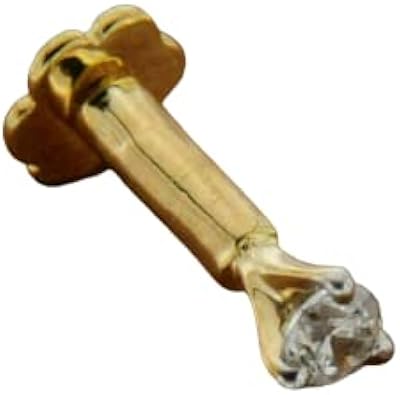 Tishya Jewelers Lonely 3 mm round diamond piercing nail, 14 -carat yellow gold, diamond, golden stone, diamond, golden stone.. Discover endless shopping possibilities at DIAYTAR NIGERIA, with budget-friendly prices and reliable delivery.