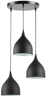 Ancient ceiling lamp Hua Qiang Wang, metal iron suspension for kitchen, dining room, entrance hall (black, 3 lights).. DIAYTAR NIGERIA makes quality accessible with our affordable prices and dependable delivery service.