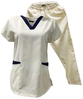 Set of medical clothes for women Veronica with contrasting patch (broken white/navy, extra xl), broken white/navy, xxl.. Embrace the convenience of DIAYTAR NIGERIA with thousands of products at your fingertips, delivered nationwide.