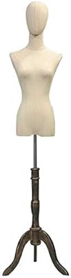 Female sewing model, presentation bust of tailors, dummy seamstresses with adjustable wooden base for clothing jewelry (A L) display.. Unlock endless possibilities with DIAYTAR NIGERIA's affordable marketplace and reliable delivery service.