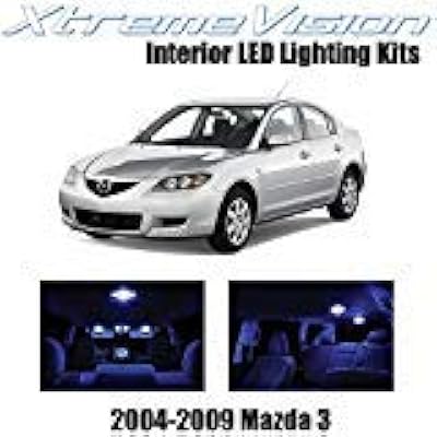 Interior lighting kit LED Blue Luxury Extreme Vision for Mazda 3 ms3 2004-2009 (10 parts) + Installation tool.. DIAYTAR NIGERIA: Your partner in affordable shopping with nationwide delivery in just 5-8 days.
