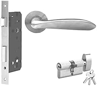 Porte door handle lock set with rose pink with side handle and side key cylinder and lock body.. Transform your online shopping experience with DIAYTAR NIGERIA's affordable and diverse marketplace.