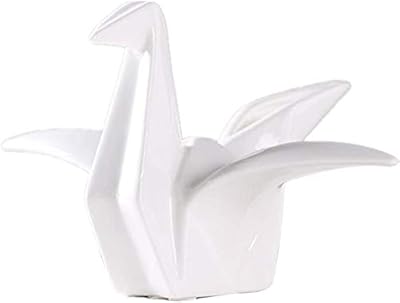Original figurine of handmade ceramic crane, home decoration - white, size s.. DIAYTAR NIGERIA transforms how Nigerians shop with our affordable prices and dependable shipping times.