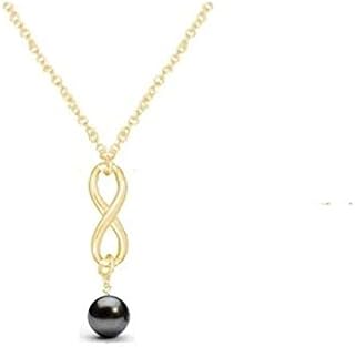 Golden -plated infinite pendant necklace with pearls for black women.. Your one-click solution to affordable shopping, DIAYTAR NIGERIA delivers quality products nationwide.