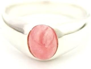 Simple Sterling 925 silver ring with precious stones for Cosomoso women (rhodochrosite, amethyst, garnet).. DIAYTAR NIGERIA: Your affordable gateway to thousands of products delivered within a week.