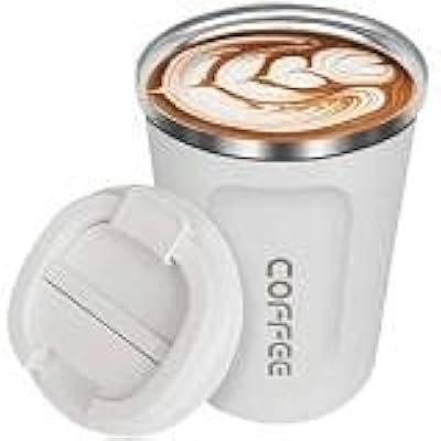 380 ml stainless steel coffee cup, thermal stainless steel heat cup for a vacuum insulated car for hiking, campsite, travel (white).. Shop with confidence at DIAYTAR NIGERIA, enjoying competitive prices and delivery within 8 days.