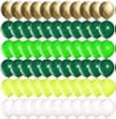 Party Time 60 pieces. Green and white gold balloons kit.. Explore a world of choices with DIAYTAR NIGERIA's vast catalog and budget-friendly nationwide shipping.