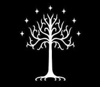 Gondor tree vinyl sticker | Cars, trucks, vans, walls, laptops | White | 5.5 x 4.5 inches | LLI171.. DIAYTAR NIGERIA brings the nation's largest product catalog to your doorstep at prices you'll appreciate.