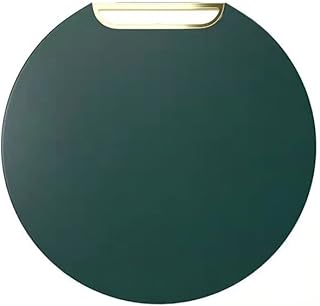 Yami Large Round plastic cutting board with rotary handle, dark green cheese, lasting food quality food for cooking.. DIAYTAR NIGERIA: Where affordability and variety meet with convenient delivery within 8 days.