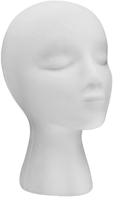 Mannequin head in feminine foam Boo Bit Pop - False model of mannequin head to present wigs and hair glasses.. DIAYTAR NIGERIA: Your affordable gateway to thousands of products delivered within a week.