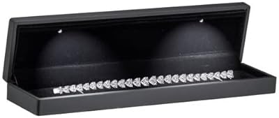 Luxury Bracelet Box with LED light, Elegant diamond bracelet case for unique proposals, engagement or a wedding, long rectangular interior box in black velvet for jewelry presentation.. DIAYTAR NIGERIA brings the market to your screen with thousands of affordable products delivered to your door.
