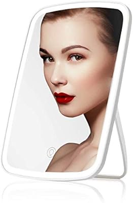 Jordan & Judy NV505 Tricolor LED makeup mirror with 3 different coloring modes, touch screen, adjustable light with USB rechargeable battery | 2400 mAh battery - beige.. Your complete shopping solution, DIAYTAR NIGERIA offers extensive choice with competitive prices and delivery.