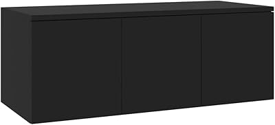 Fidaxl tv cabinet with drawers for bedroom bedroom, Hi-fi multimedia support, stereo and storage furniture, black engineering wood furniture.. DIAYTAR NIGERIA: Making quality products accessible to all Nigerians at affordable prices.