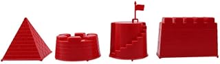 Aepro - 4 pieces/children's sets seaside beach toys baby flexible rubber of sand château mold tools for children DIY sand castle exterior toys (red).. DIAYTAR NIGERIA: Making online retail accessible to all with affordable nationwide shipping.