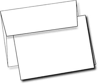 Thick white blank cards with 4.25 "x 5.5" white envelopes, virgin greeting cards and printable envelopes with counter-envelopes (25 pieces).. DIAYTAR NIGERIA combines affordability with convenience, delivering your purchases within 5-8 days.