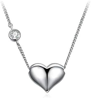 Eros Meaning Collar, Heart, Simple, Sweet, Love, Sterling Silver Collier, Women's Bankbasin Channel.. Need something fast? Order it now from DIAYTAR Nigeria.
