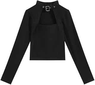 Trionn long sleeve shirts for women, top cut with buttoned collar, t-shirt for women, long sleeve sweater, high short.. DIAYTAR NIGERIA: Your partner in affordable online retail with reliable delivery across the nation.