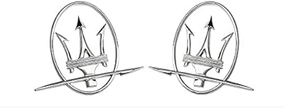 2 PIECES UM ASIRATI logo, 3D trident logo stickers for side door (silver apron).. Experience retail therapy without the financial stress at DIAYTAR NIGERIA's affordable e-commerce platform.