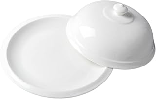 Ceramic cake plate with dome, support for dessert with buttercream, transparent cupcake support, decorative plate for service tray, cream cheese salad, food dessert.. DIAYTAR NIGERIA connects desires with reality through affordable prices and reliable delivery service.