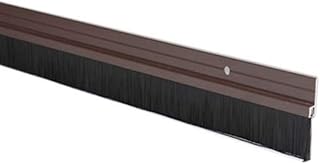 Rabbed Rubber Door Brush Essentials under the door that prevents noise, dust, insects, interior and exterior doors, 1 meter long (brown color with brush).. DIAYTAR NIGERIA: Your affordable gateway to thousands of products delivered within a week.