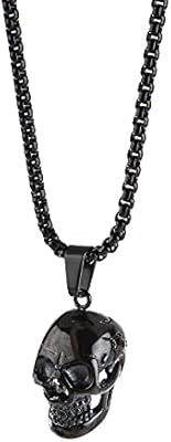 Gothic skull necklace pendant skeleton Halloween men women Halloween accessories punk collar Gothic man black silver silver.. DIAYTAR NIGERIA: Where shopping is easy, prices are low, and delivery is just days away.