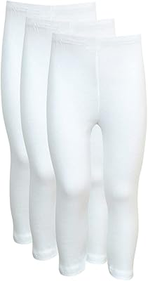3 long girls with elastic belt in white cotton, white.. Nigeria shops with DIAYTAR — wide selection, fast shipping, and great value.