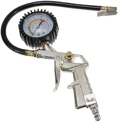 Appasly tire pressure gauge, tire pressure gauge gun, pneumatic tire tire inflator with flexible hose for cars and motorcycles.. Discover the perfect shopping balance at DIAYTAR NIGERIA with competitive prices and prompt delivery.