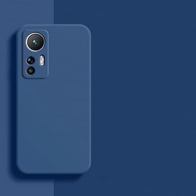 Flexible rear protection shell for Xiaomi 12 pro Soft silicone flexible and heat -resistant polyurethane with camera protection (blue).. DIAYTAR NIGERIA: Where every purchase is affordable and delivery is always within a week.