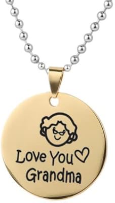 LOVE You Grandma necklace for grandmother's birthday and Mother's Day gifts.. DIAYTAR NIGERIA: Where every click leads to affordable purchases delivered promptly to your door.
