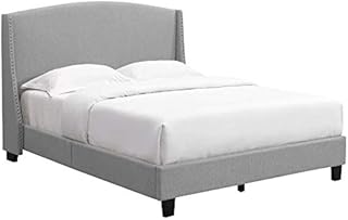 Padded bed laron of ASGHAR Furniture - Gray, Queen with mattress.. Your comprehensive marketplace awaits at DIAYTAR NIGERIA with affordable prices and reliable delivery times.