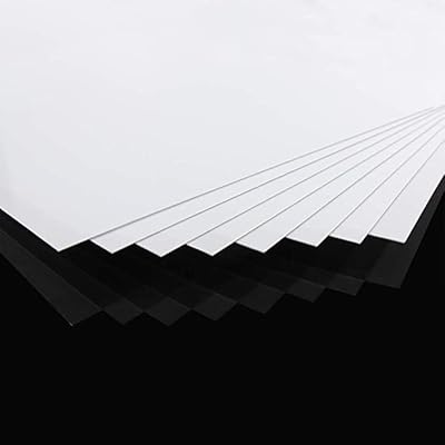 White ABS plastic sheet 1 mm thick - Malleable plastic material with high -resistance to shock for crafts, DIY projects, panels, photography funds and decoration (4).. DIAYTAR NIGERIA transforms dreams into deliveries with our affordable prices and 5-8 day shipping.