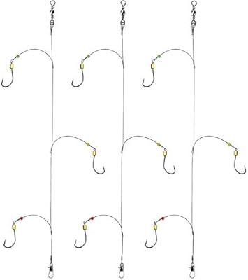 Fishing hook with low line, 5 hooks - 7 strands covered with nylon with swivel hook, clip and hooks.. DIAYTAR NIGERIA: Making online shopping accessible with affordable prices and nationwide delivery service.