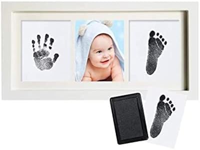 Photo frame for hand and foot imprint of the child - Child printed souvenir photo in white with a non -toxic ink stamp.. Shop from our extensive catalog at DIAYTAR NIGERIA and enjoy doorstep delivery in just 5-8 days.