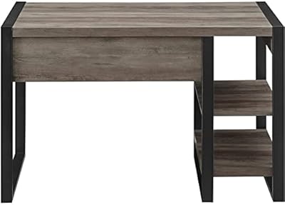 Walker Edison modern industrial computer game desk with shelves and drawer with electrical outlet for home desk, 48 inch, gray.. Shop efficiently with DIAYTAR NIGERIA, offering thousands of products at unbeatable prices delivered promptly.