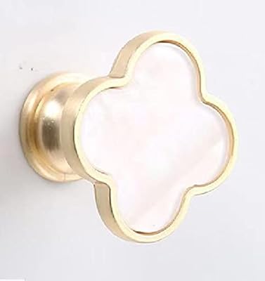 Gold-T drawer and wardrobe handles, handled brass traction handles for kitchen cupboards, bathroom cabinets and drawers (4, rainy white).. DIAYTAR Nigeria — the online store where variety meets value.