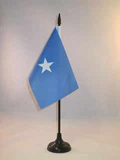 Az Flag Somalia Table Flag 4 "X 6" - Somalia desktop 15 x 10 cm - Staff and black plastic base.. DIAYTAR NIGERIA: The marketplace that brings affordable products to every Nigerian home in under 8 days.