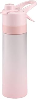 Bottle of sprayed water, bottle of reusable 650 ml reusable sports water for multifunction fitness with hydration mist (pink).. DIAYTAR NIGERIA connects desire with fulfillment through our affordable e-commerce platform.