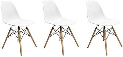 Mahmayi Lot of 3 Eames style chairs with wooden feet.. Your complete shopping solution, DIAYTAR NIGERIA delivers variety and value within the week.