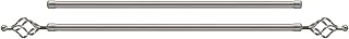 Adjustable Roman curtain rod, new style, double metal rod for window treatment (silver, 150-300 cm).. Shop with confidence at DIAYTAR NIGERIA, offering extensive product variety with nationwide delivery.