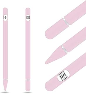 Protective cover in amateur non -slip silicone with cord cable adapter/pencil tip/capson support kit compatible with Apple Pencil 1st generation (pink).. DIAYTAR NIGERIA delivers on convenience and affordability with our reliable nationwide shipping.