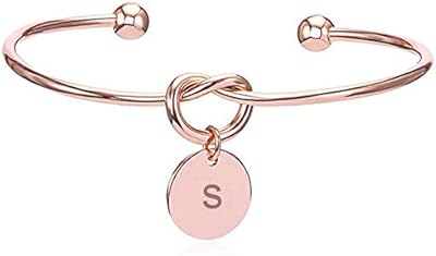 Rose gold plated bracelet with a charming heart -shaped knot in the shape of a letter "s" from Yellow Chimes for women and girls (letter s), copper, copper, copper, copper, copper, copper, copper, copper, copper.. Skip the traffic, shop online — DIAYTAR Nigeria brings it to you.