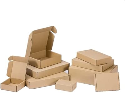 Red Dot Gift® 10 Waveten Kraft boxes, postal boxes for shipping and express packaging (10, L36 x L25 x H6 cm).. Your shopping dreams realized through DIAYTAR NIGERIA's affordable platform with reliable delivery times.
