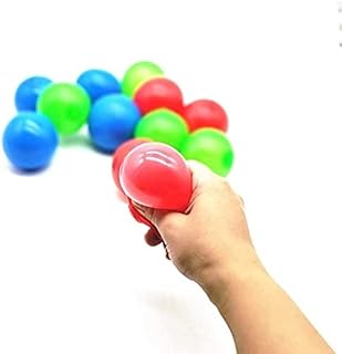 Sticky wall bullets, decompression toy balls, fluorescent sticks of sticky glider, mini luminous stress relief balls for adult children, pressing toys to relieve sensory stress and anxiety, 5 pieces (size: 4.5 cm).. DIAYTAR NIGERIA: Where shopping dreams become reality with budget-friendly prices and prompt delivery.