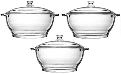 Andusb® tempered glass service bowl, 1500 ml, go to the microwave and dishwasher with cover (transparent, 3).. Experience the joy of convenient shopping with DIAYTAR NIGERIA's vast selection and quick delivery service.