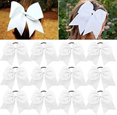 (20 cm white 12 pieces) Elastic ties for hair for girls large ponytail.. DIAYTAR NIGERIA: Your affordable marketplace with reliable 5-8 day shipping across Nigeria.