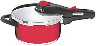 TRAMONTINA 22 cm Stainless 4.5 l stainless steel pressure cooker | Stainless steel pressure cooker with bottom 3 thicknesses and 5 safety devices.. DIAYTAR NIGERIA brings a world of products to your fingertips with affordable prices and quick delivery.