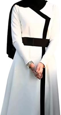 Abaya maxi elegant dress with belt, Islamic clothing, with a modest look for the office or the formal occasions for women, white, m-l.. Shop with intention at DIAYTAR NIGERIA, offering thousands of products at budget-friendly prices.